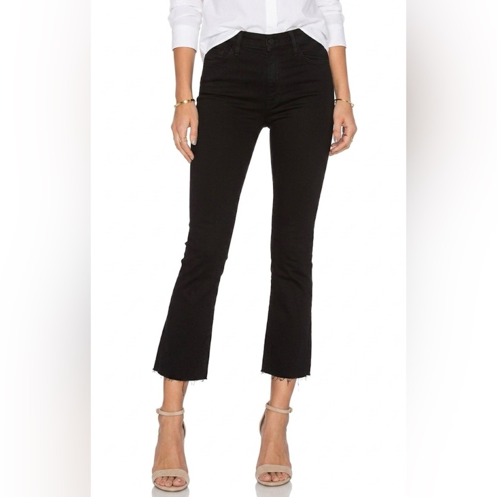 Mother - women's The Hustler Ankle
Fray‎ Jeans black Wash Denim pants size 27